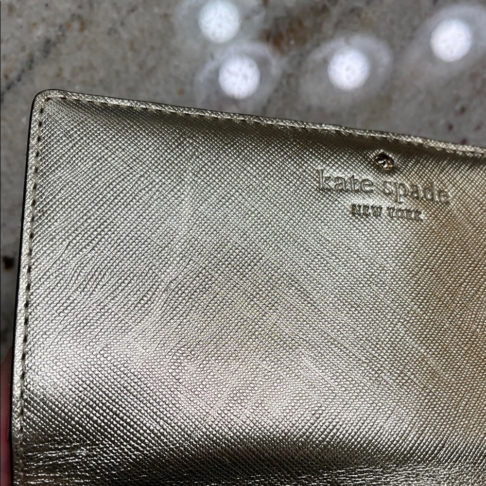Kate Spade NY Bifold Snap Wallet – Women’s Wallet – 6.75” x 3.5” – Gold - Picture 13 of 15